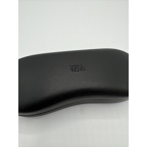 Vera Wang Black Small Eyeglass Contoured Clamshell Hard Case Brand New - Picture 2 of 7